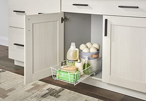 ClosetMaid Heavy Duty 11 in. Pull Out Cabinet Organizer, White Kitchen & Bathroom Shelves Drawer