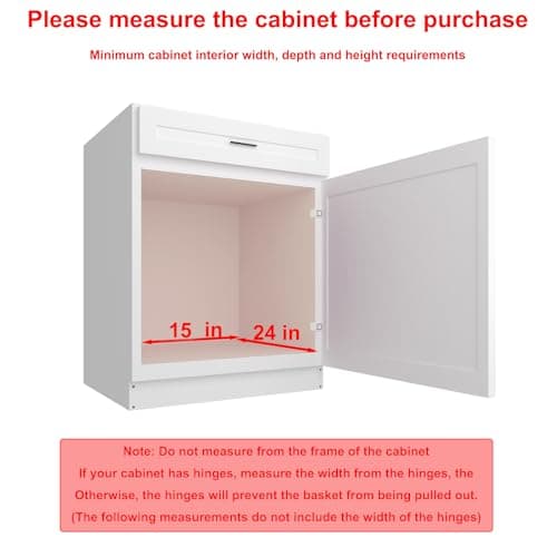 2-Tier Heavy-Duty Metal Pull-Out Cabinet Organizer, Chrome, 14" W x 21" D