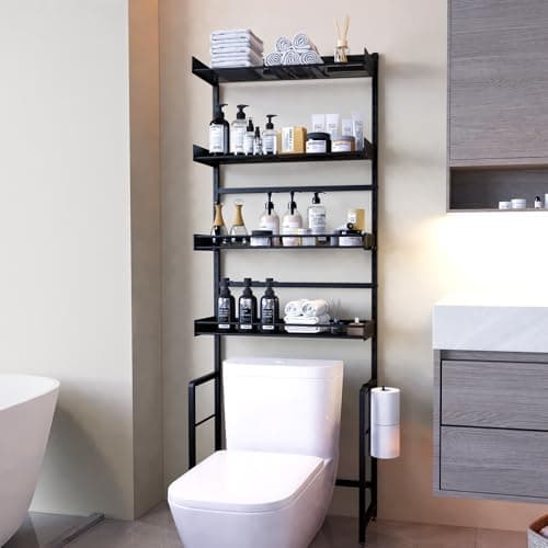 Tookomi 4-Tier Over Toilet Organizer, White