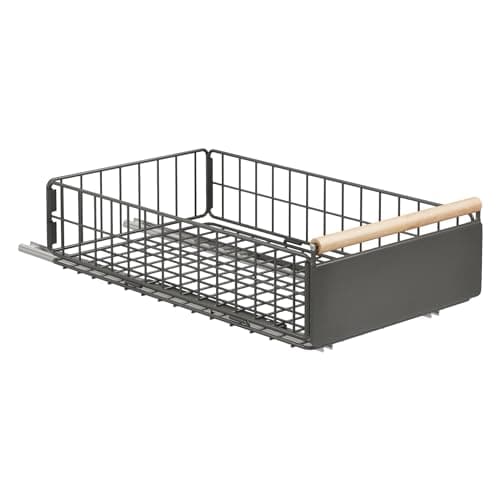 Cabinet Organizer with Slide Out Drawers and Wooden Handle for Kitchen, Pantry, Bedroom, Office