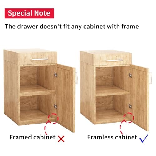 4 Pack Black Pull Out Basket Drawers for Kitchen & Bathroom Cabinets