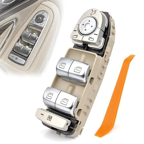 Master Power Window Switch - Driver Side, Compatible with Mercedes-Benz C300, C350e, C43, C63, GLC300, GLC43 AMG (Replac