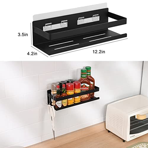 Self-Adhesive Spice Rack for Refrigerator Kitchen Organization