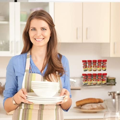 3M White Clip Strips for Cabinet Doors - Spice Organizer Holds 15 Jars