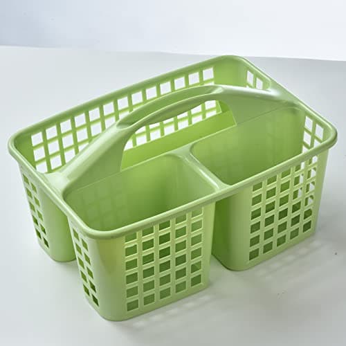 ALINK Black Plastic Shower Storage Caddy with Compartments