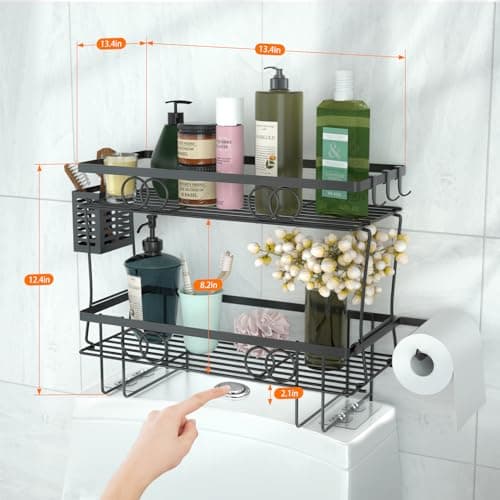 2-Tier Bathroom Storage Shelf for Space Saver