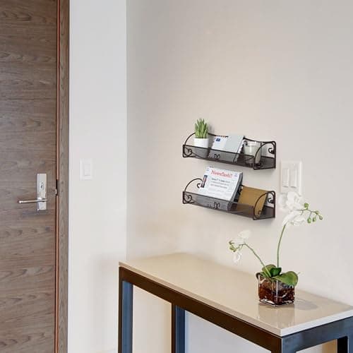 Deco Brothers Bronze Wall Mount Spice Rack, Set of 2