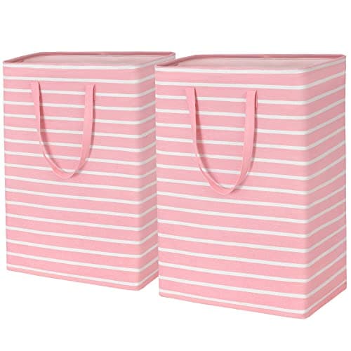 Goodpick 90L Large Tall Laundry Basket Organizer 2-Pack Storage Baskets for Dirty Clothes & Baby Laundry in Grey