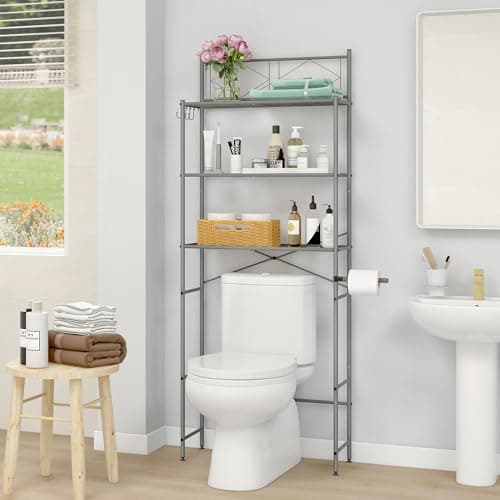 MallBoo White Over-The-Toilet 3-Tier Storage Rack