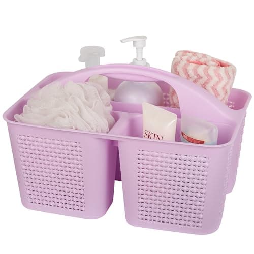 UUJOLY Black Portable Shower Caddy with Compartments for Bathroom and Kitchen