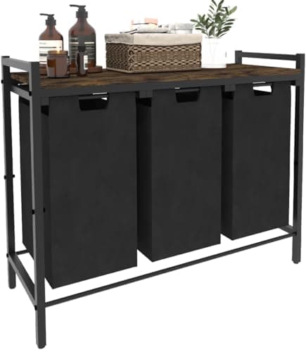 Large Laundry Hamper with Sorter Bags, Freestanding Clothes Organizer