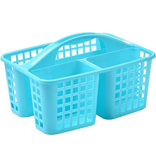 ALINK Black Plastic Shower Storage Caddy with Compartments