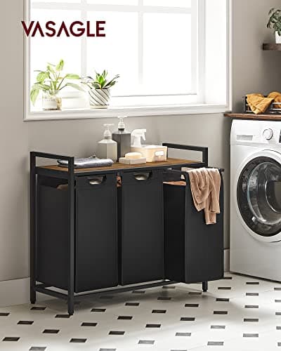 Laundry Sorter with Removable Bags and Shelf for Busy Homeowners