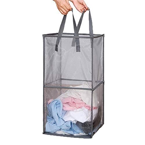 Pop Up Laundry Baskets - Mesh Collapsible Storage with Handle, Great for Kids Room & Travel