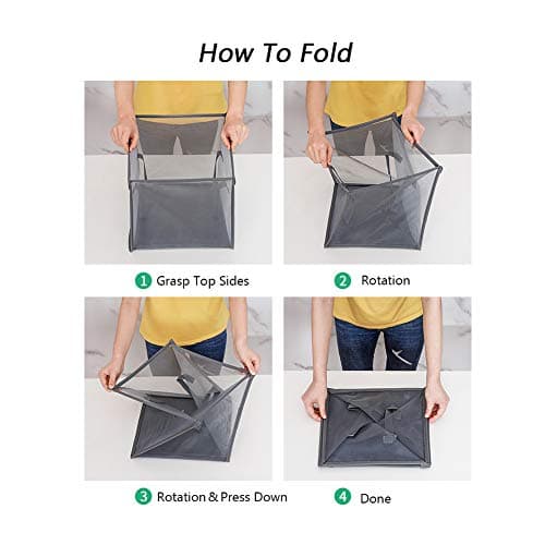 HONOMA Black Foldable Laundry Bag for Travel and Storage