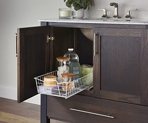 ClosetMaid Heavy Duty 11 in. Pull Out Cabinet Organizer, White Kitchen & Bathroom Shelves Drawer