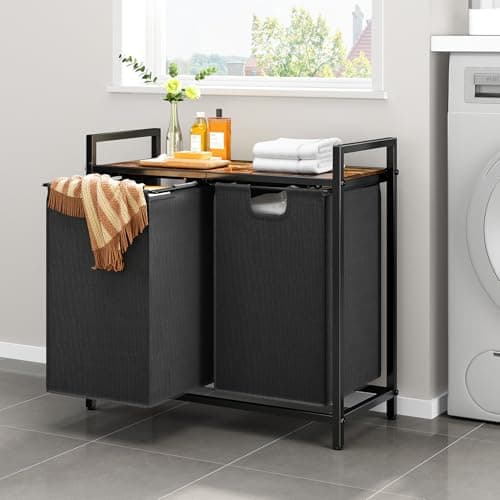 2x11.8 Gallon Laundry Hamper with Topsort Shelf