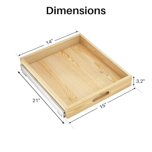 Under Cabinet Pull Out Drawer Organizer (15 Wide) - 1 Pack
