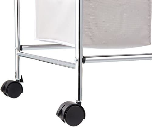 Amazon Basics 3-Bag Rectangular Laundry Sorter Basket, Gray