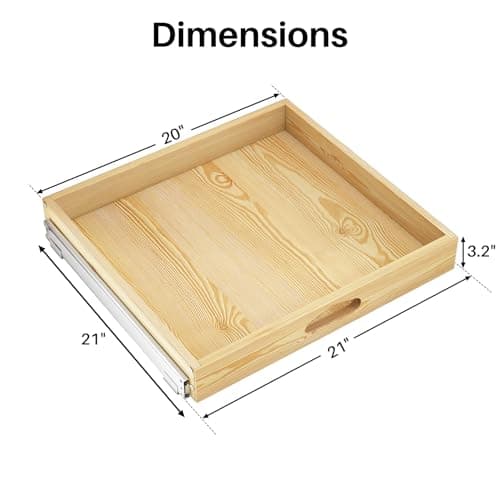 Under Cabinet Pull Out Drawer Organizer (21 Wide) - 1 Pack