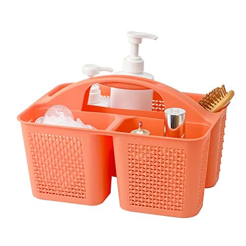 UUJOLY Black Portable Shower Caddy with Compartments for Bathroom and Kitchen