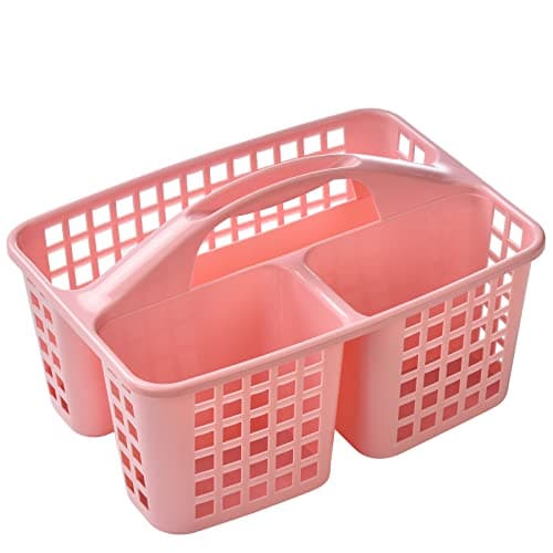ALINK Black Plastic Shower Storage Caddy with Compartments