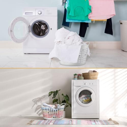 Suclain 3pcs Flexible Laundry Basket Set White Large Versatile for College Dorm Laundry Room
