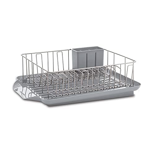 Farberware Large Capacity Dish Drying Rack Set with Drainboard & Utensil Holder