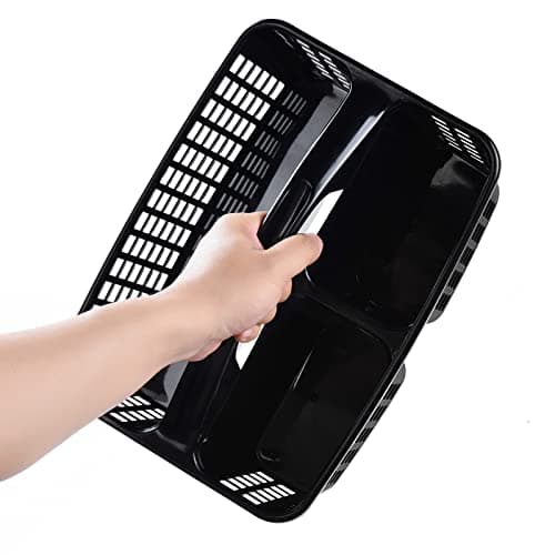 ALINK Black Plastic Shower Storage Caddy with Compartments