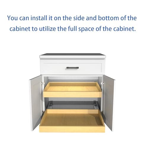 Heavy Duty Wooden Pull-Out Cabinet Organizer for Kitchen Cabinets