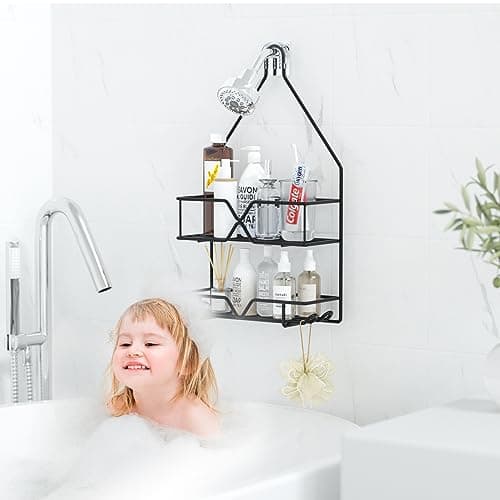 Black TreeLen Shower Organizer for Bathroom Hangers