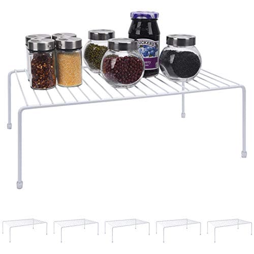 Large White Storage Shelf Rack for Kitchen and Bathroom Cupboards