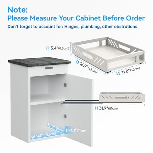 Adjustable Kitchen Cabinet Organizer for Cabinets (11.8-18.9)