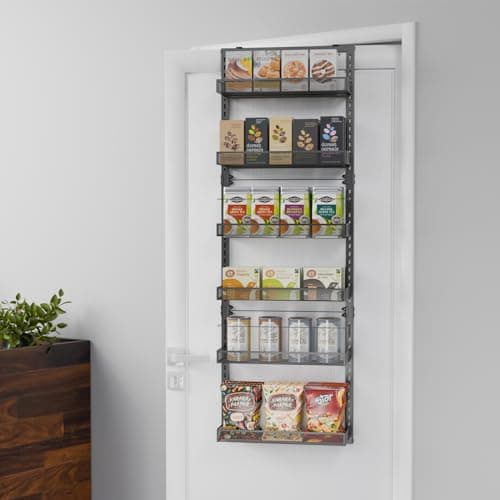 Heavy-Duty Wall Mount Spice Rack 6 Tier Wire Basket Kitchen & Bathroom Organizer 50" H