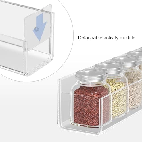 WUIVIUT Clear Invisible Acrylic Wall Spice Rack (4 Pack)