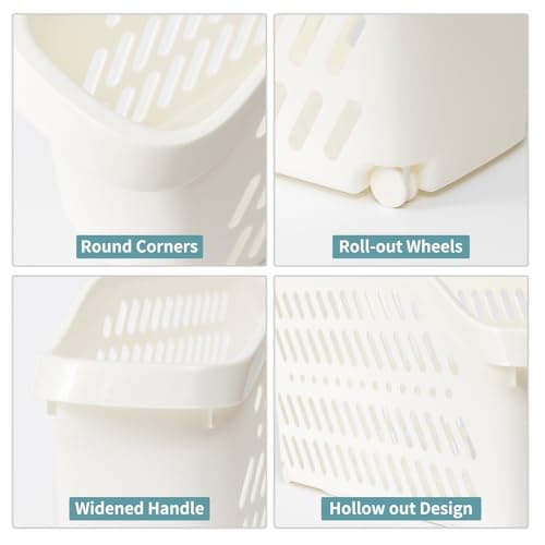3 Pack Under Sink Organizer with Wheels for Kitchen & Bathroom Storage
