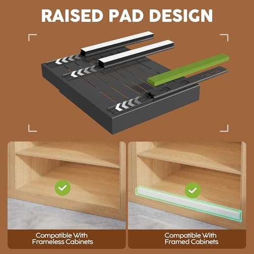 Black Heavy Duty Pull Out Cabinet Organizer, Expandable Slide Out Drawers, Kitchen Pantry Storage