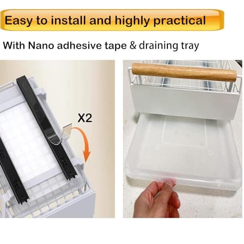 Heavy Duty Pull Out Cabinet Organizer with Nano Film for Kitchen and Pantry Storage.
