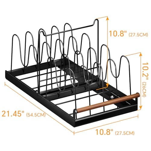 Adjustable Pull-Out Cabinet Organizer for Kitchen Storage