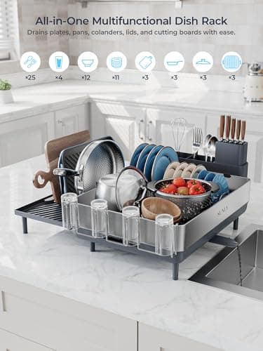 Large Stainless Steel Dish Drying Rack for Kitchen Counter