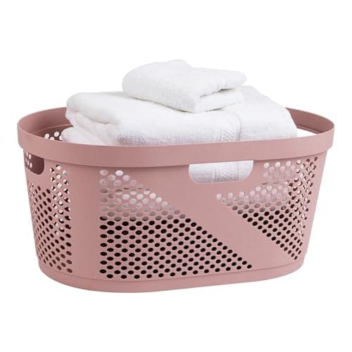 Mind Reader 40L Black Ventilated Laundry Basket, Set of 2