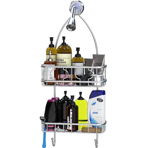 Simple Houseware Stainless Steel Bathroom Shower Head Caddy Organizer