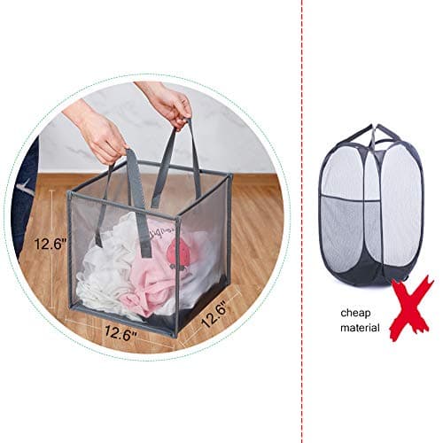 HONOMA Black Foldable Laundry Bag for Travel and Storage