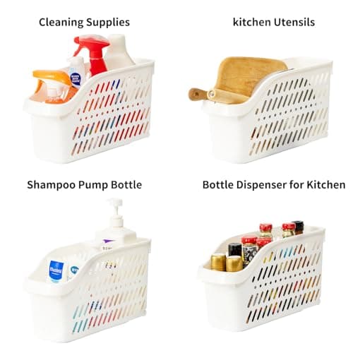 3 Pack Under Sink Organizer with Wheels for Kitchen & Bathroom Storage