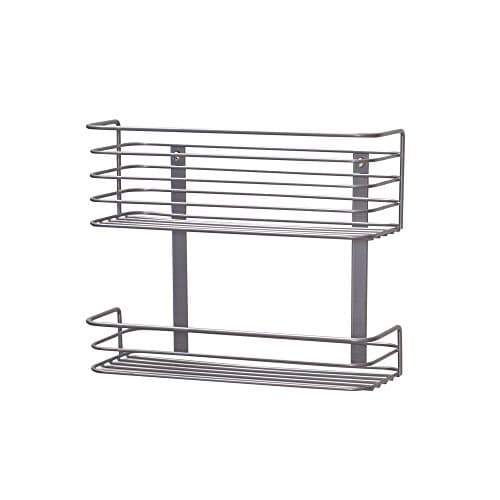 Double Basket Cabinet Organizer for Solid Doors or Walls | Household Essentials 1228-1