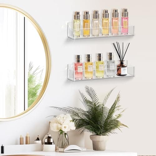 Acrylic Spice Rack Wall Mount for Kitchen and Bedroom