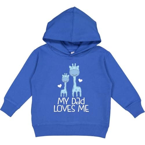 Dad Loves Me Giraffe Boys Toddler Hoodie