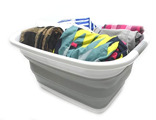 Sammart 2-Pack 31L Collapsible Laundry Basket - Pop-Up Storage - Water Capacity 23L (2, Grey)