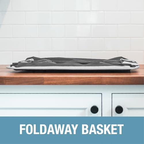 CleverMade Shadow Stone Gray 2-Pack 60L Foldable Laundry Hamper