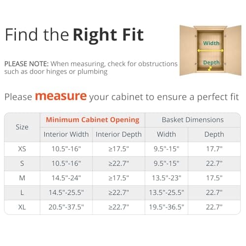 Adjustable Stainless Steel Pull Out Drawers for Cabinets (14.5"-24" Width)